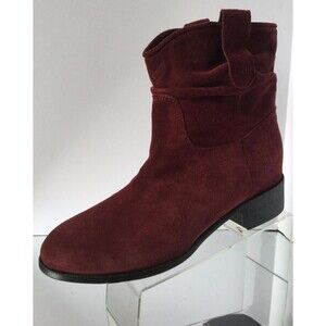NEW EL CAMPERO Bordo Burgandy Suede Ankle Boots  - MSRP $400.00!